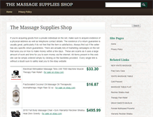 Tablet Screenshot of massagesuppliesshop.com